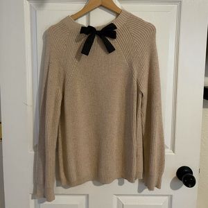 J.Crew Black bow knit Sweater!
